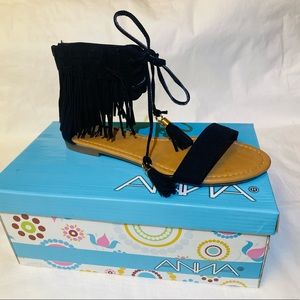 New Anna black sandals